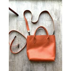 PANTERA Burnt Red Leather Tote Shoulder Bag 2 Strap Options Designer Book Laptop